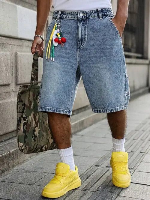 Japanese Brand × Vintage Y2K Vintage RETRO washed jorts shorts Size US 35 - 1 Thumbnail