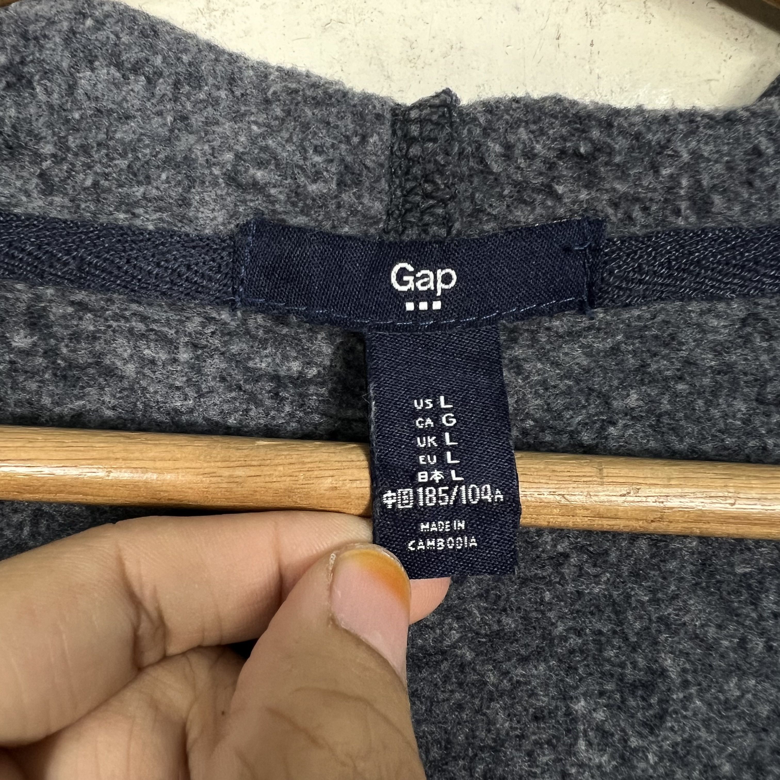 Gap GAP Spellout Big Logo Zipper Hoodie Sweatshirt #3835-C175 Size US L / EU 52-54 / 3 - 13 Thumbnail