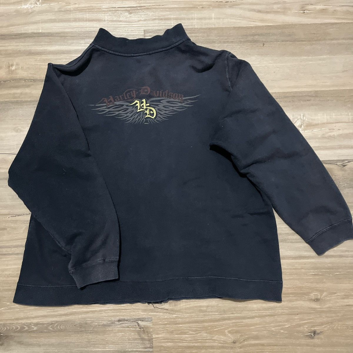 Harley Davidson × Vintage vintage y2k harley davidson zip up sweater Size US XL / EU 56 / 4 - 2 Thumbnail
