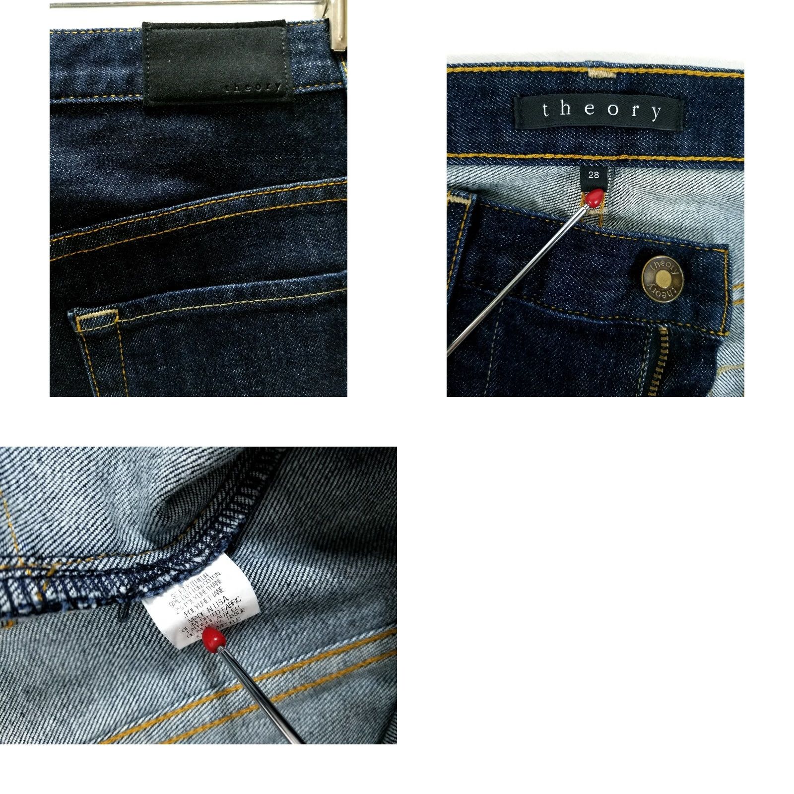 Theory THEORY Dark Blue / Indigo Flare Leg Jeans Women's Size 28 Size 28" / US 6 / IT 42 - 8 Thumbnail