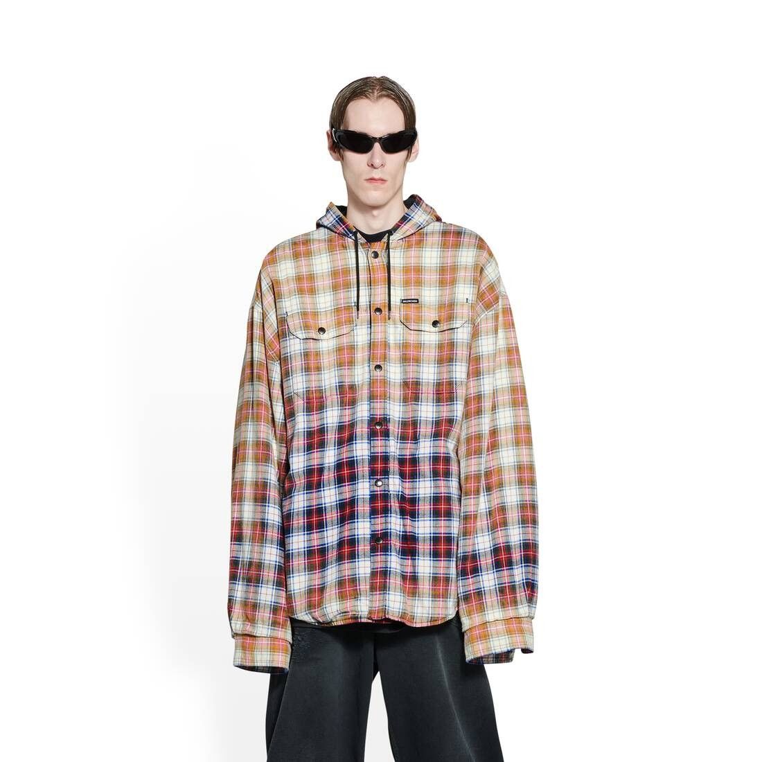 Balenciaga o1in1g0225 Bleached Shirt in Multicolor Size US L / EU 52-54 / 3 - 5 Thumbnail