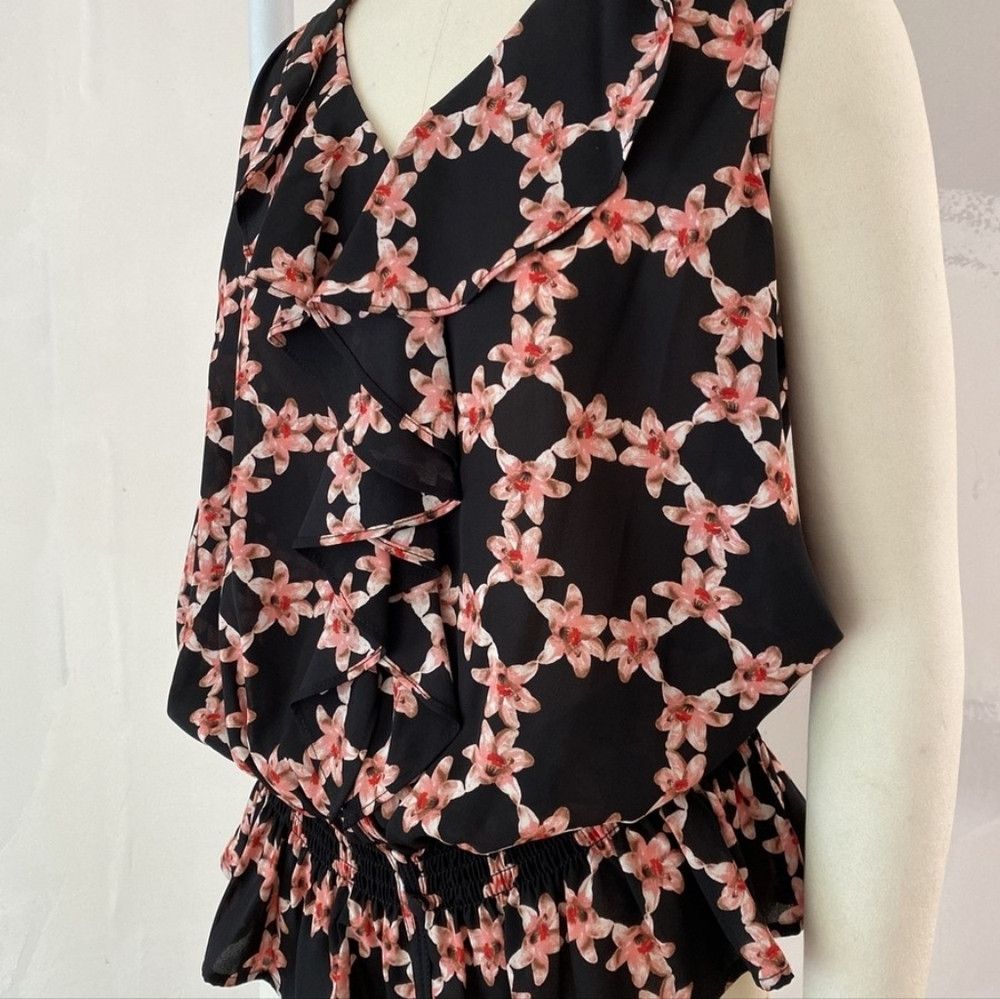Karl Lagerfeld Karl Lagerfeld Sleeveless Button Up Drop Waist Blouse Large Size L / US 10 / IT 46 - 9 Thumbnail