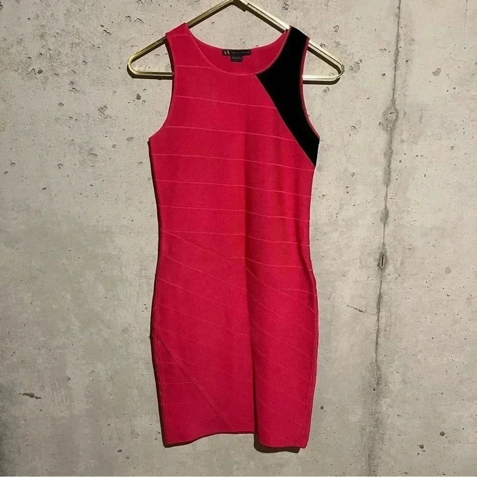 Armani Exchange Armani Exchange Fitted Hot Pink Dress Bodycon Knit Bandage Size S / US 4 / IT 40 - 9 Thumbnail
