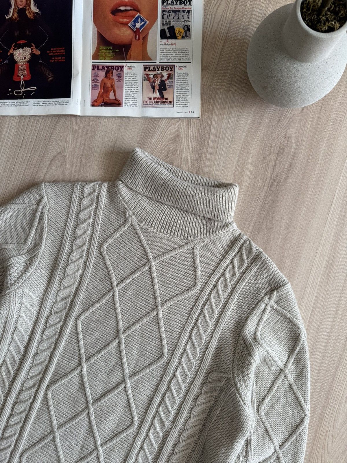 Folk Vintage Folk Golf Sweater Knit Wool Japanese Style Size US L / EU 52-54 / 3 - 5 Thumbnail