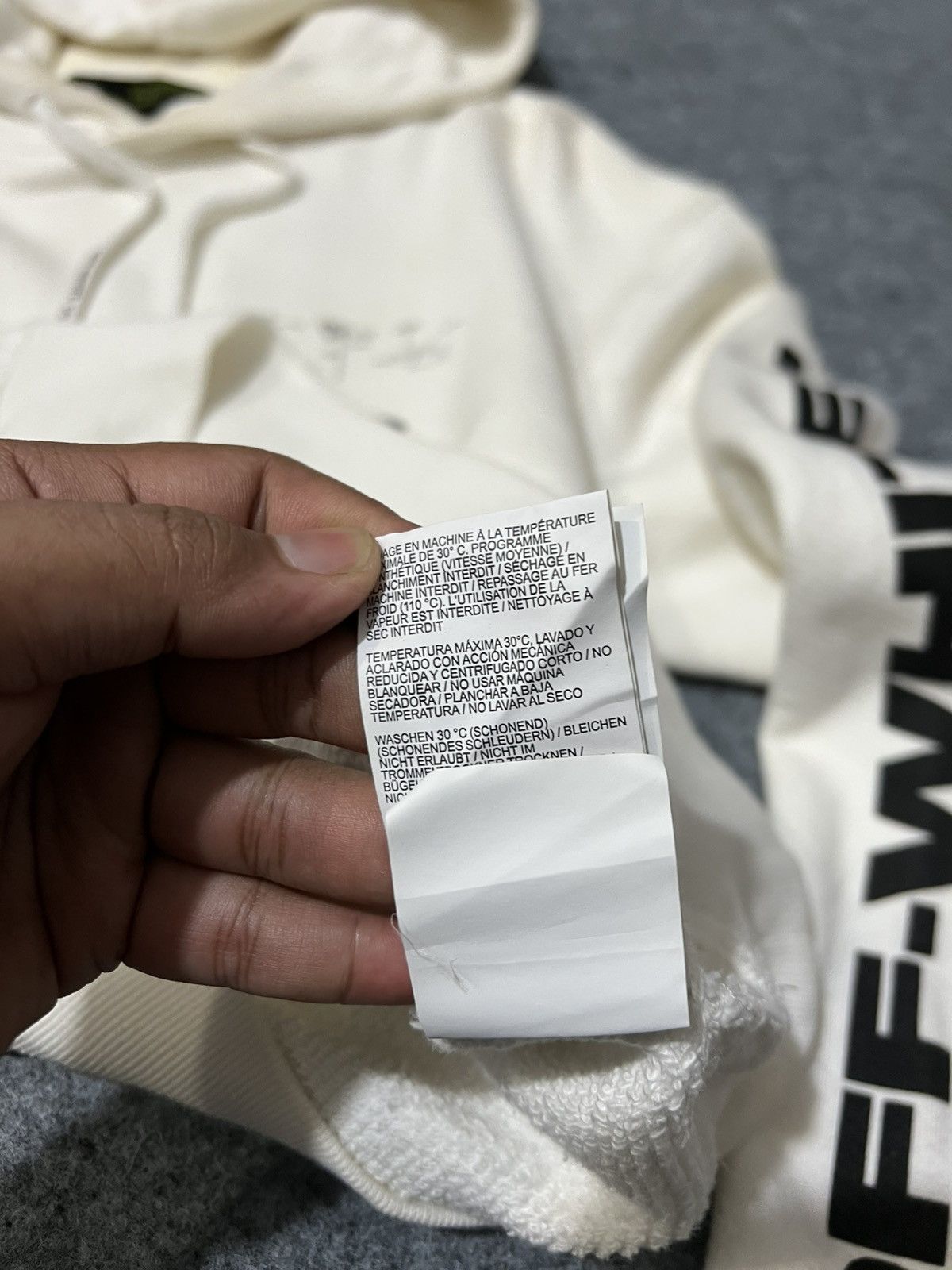 Off-White Hoodie Fleece Man Off-White Split Arrows white Size US XXS / EU 40 - 12 Thumbnail