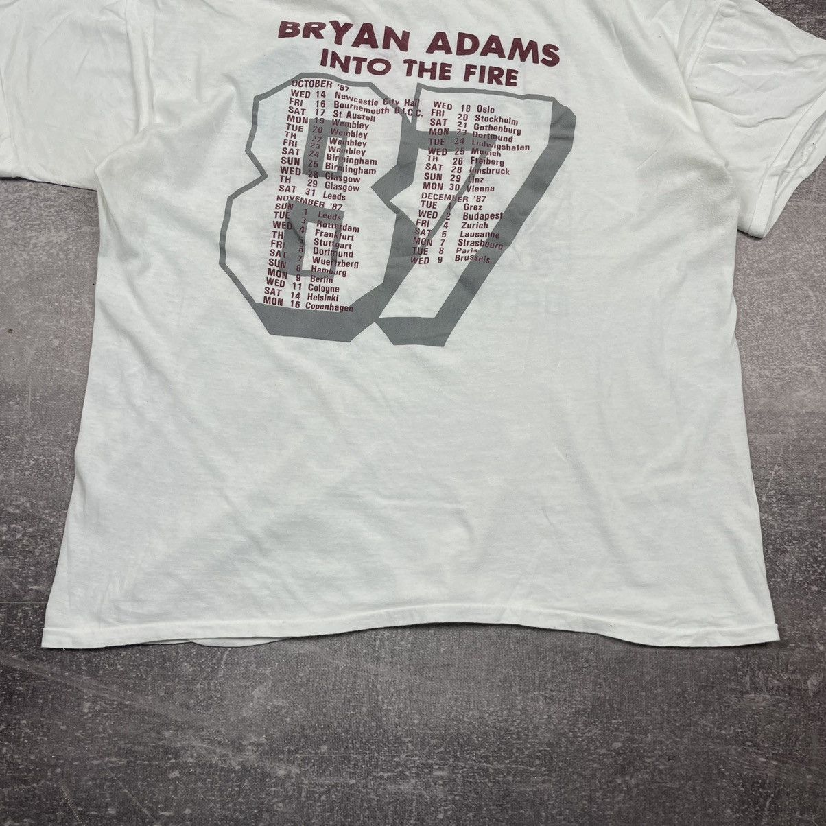 Band Tees Vintage 1987 Bryan Adams Into the Fire Single Stitch T Shirt Size US XL / EU 56 / 4 - 12 Thumbnail