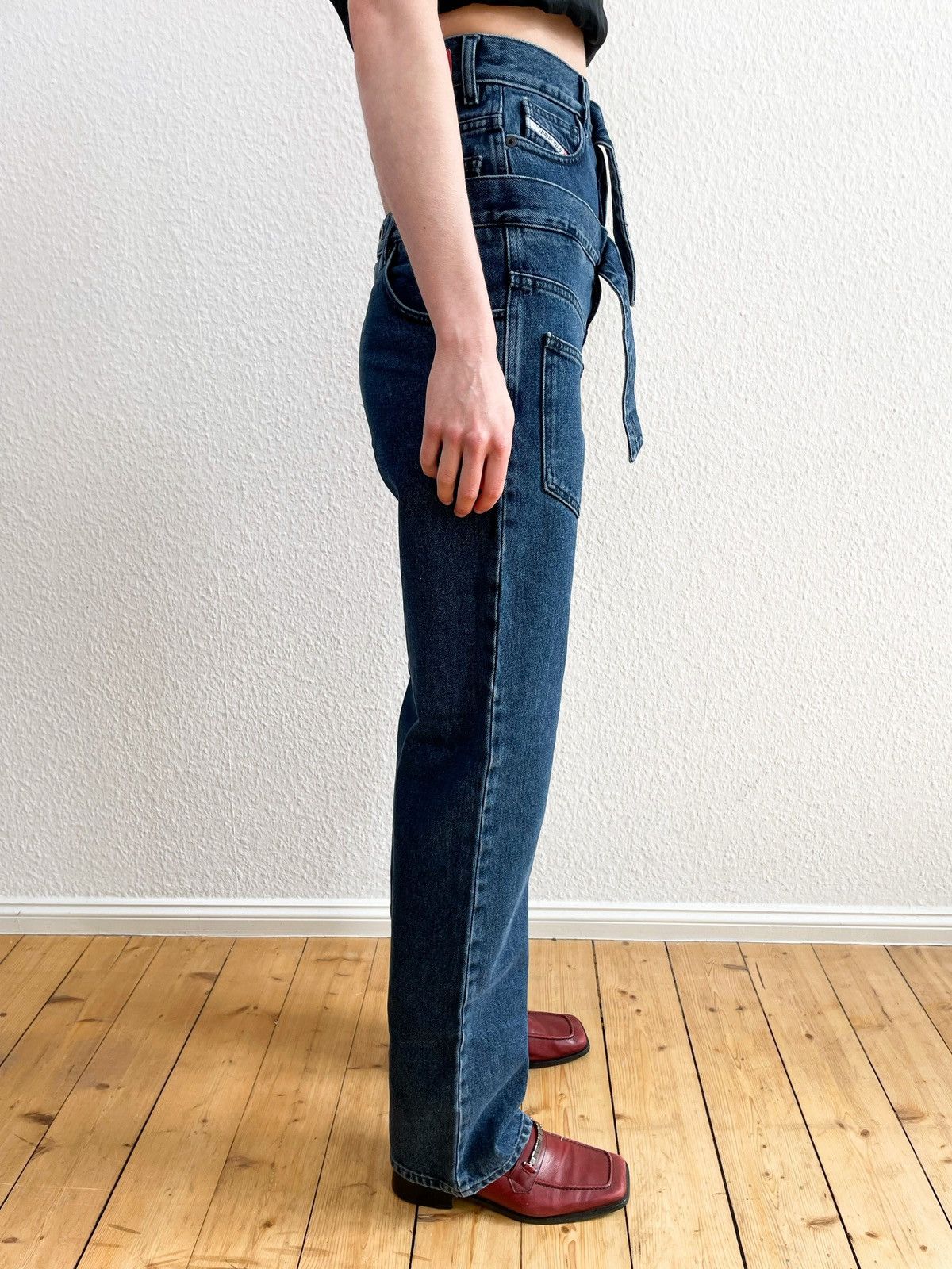 Anonymous Club Diesel red tag blue Shayne Oliver Editon embedded belt jeans Size US 26 / EU 42 - 4 Thumbnail