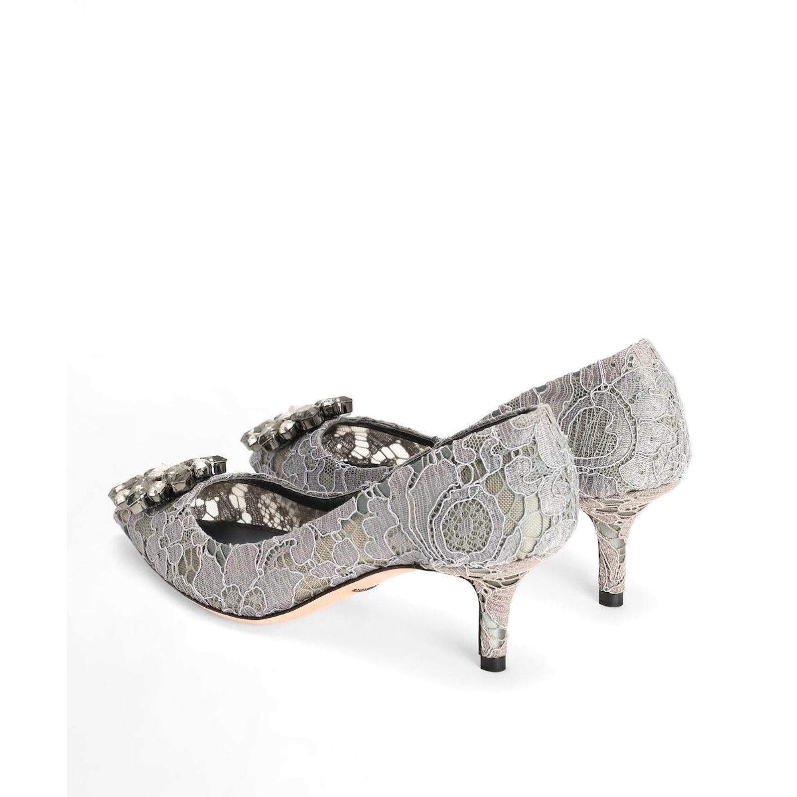 Dolce & Gabbana Dolce & Gabbana 60 Pump Taormina Lace Crystal Grey 35.5 Size US 5.5 / IT 35.5 - 6 Thumbnail