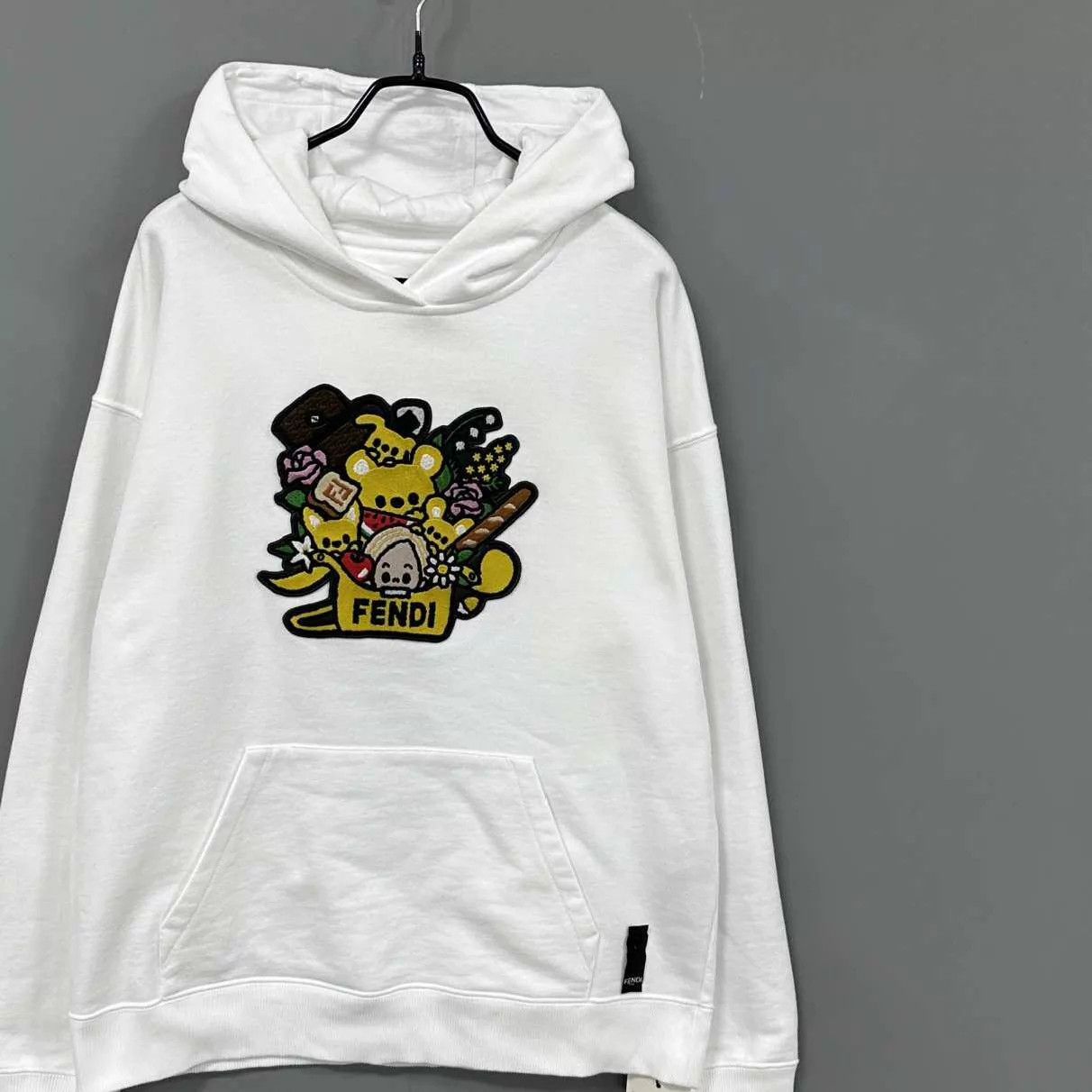 Fendi FENDI New Animal Embroidered Logo Hoodie S Size US S / EU 44-46 / 1 - 2 Thumbnail