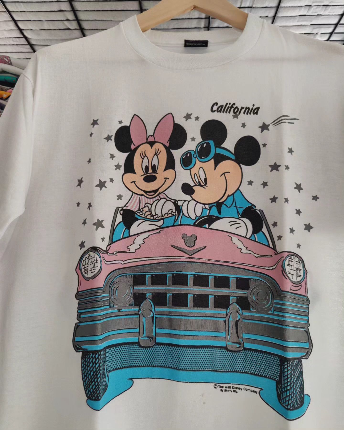 Disney × Mickey Mouse × Vintage vintage 90s - Mickey ❤️ Minnie (double-sided) Size L / US 10 / IT 46 - 4 Thumbnail