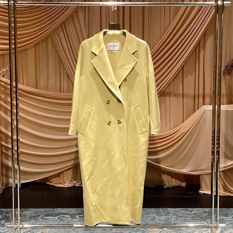 Max Mara Max Mara 101 801 Spring/Summer Light Yellow Cashmere Coat Size M / US 6-8 / IT 42-44 - 1 Thumbnail