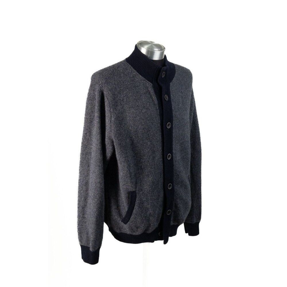 Other Emozioni Uomo Cardigan Sweater Men's Size XL Gray Wool Blen Size US XL / EU 56 / 4 - 4 Thumbnail