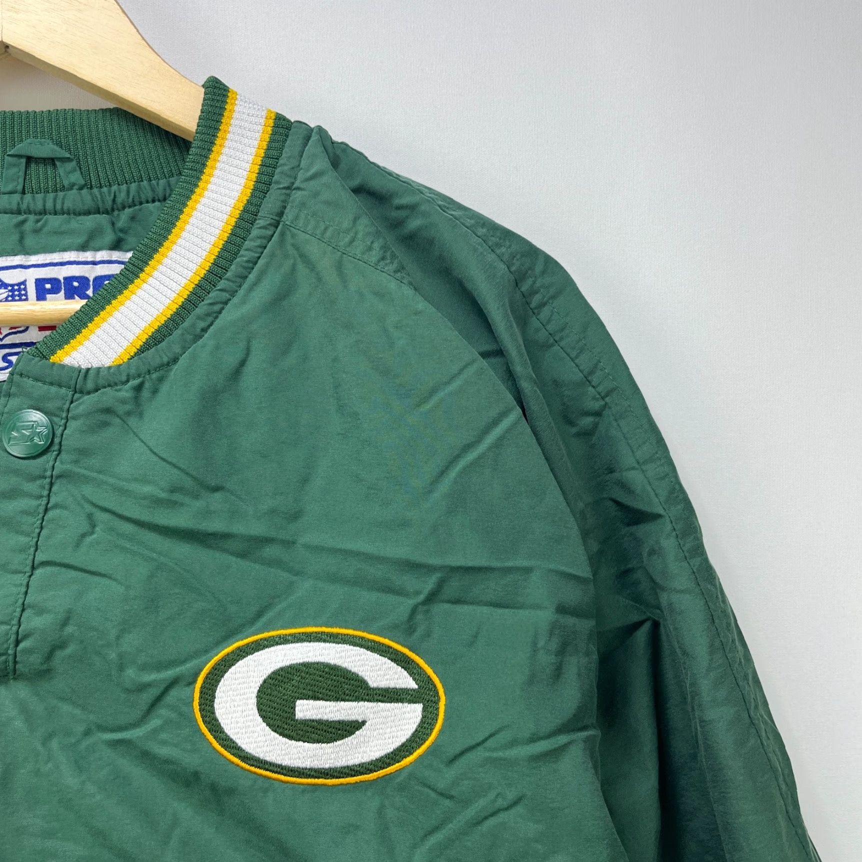 Starter VINTAGE Green Bay Packers Starter Windbreaker Jacket XL Mens NFL Front Pullover Size US XL / EU 56 / 4 - 4 Thumbnail