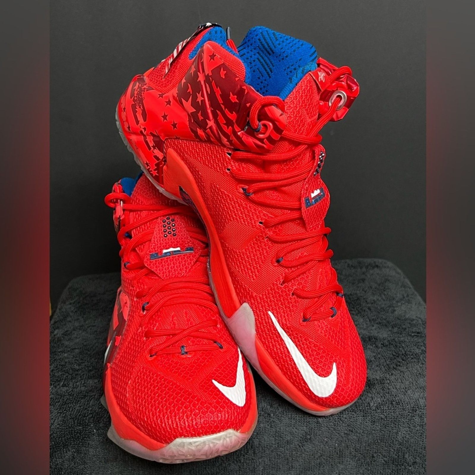 Nike Nike Lebron XII 12 Independence Day Men's 11 Shoes WORN 1X Size US 11 / EU 44 - 4 Thumbnail