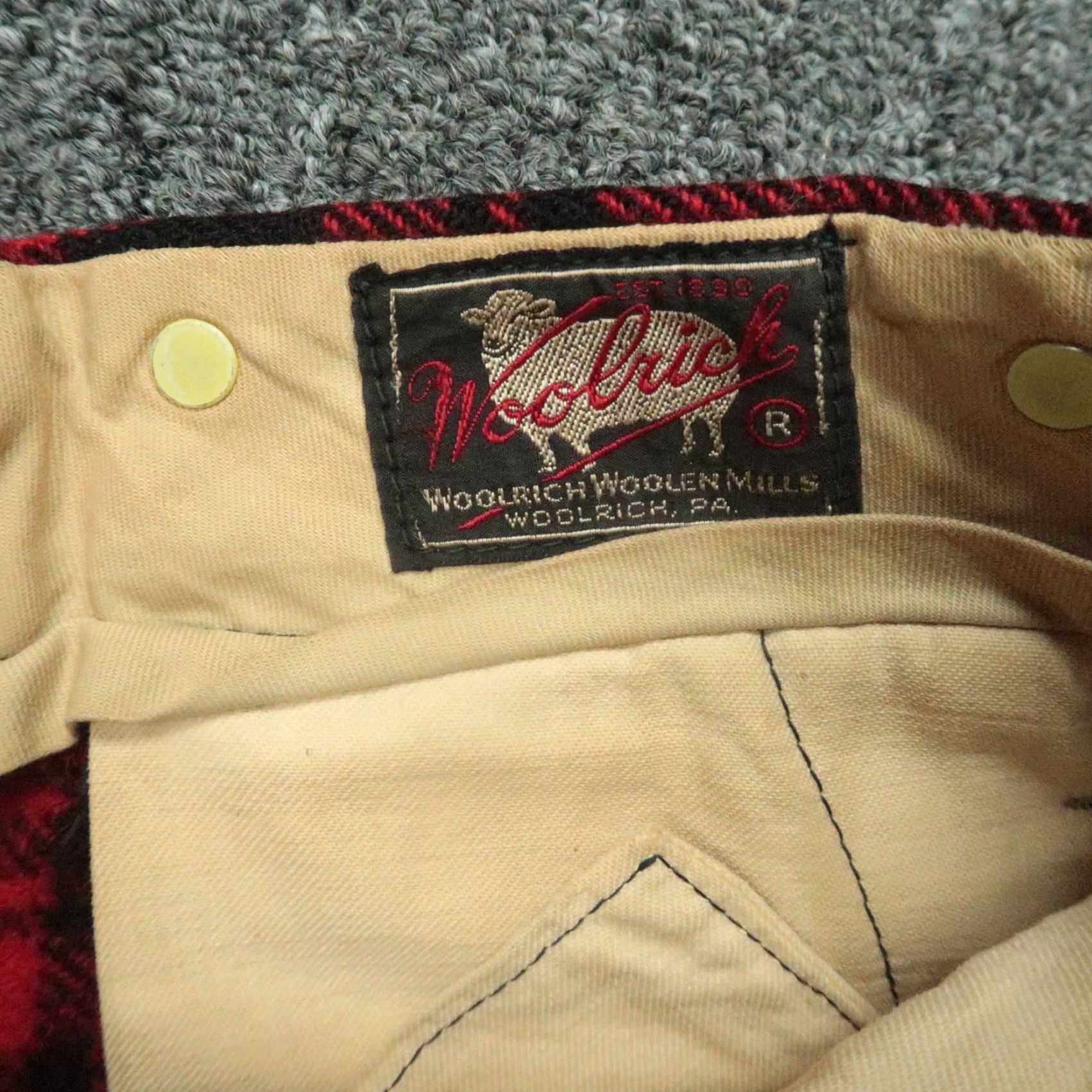 Vintage VINTAGE Woolrich Pants Mens 31x32 Red Buffalo Plaid Wool Outdoors USA Size US 31 - 5 Thumbnail