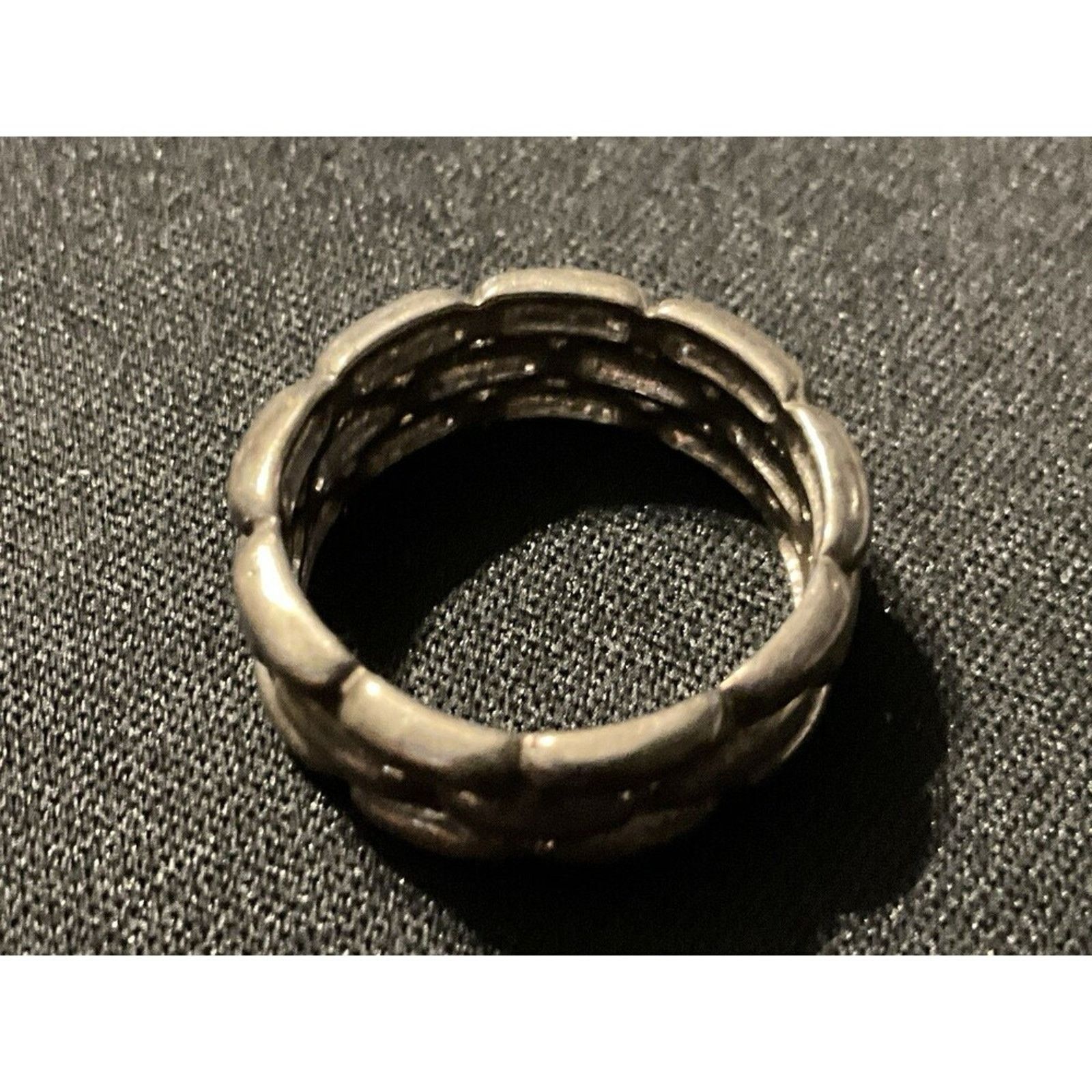 Other 925 Sterling Silver Basket Weave Ring Size 7 Size ONE SIZE - 4 Thumbnail