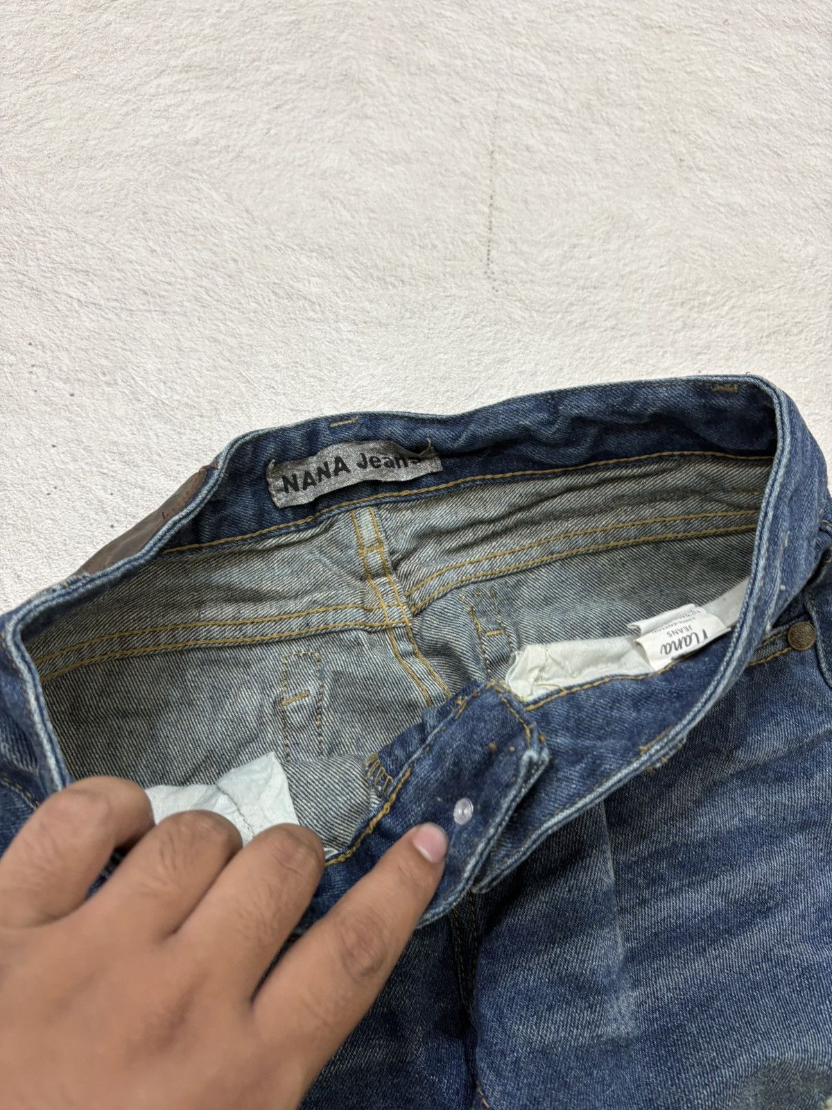 2000s Number Nine Ripped Denim Jeans Fading Distresses Y2K