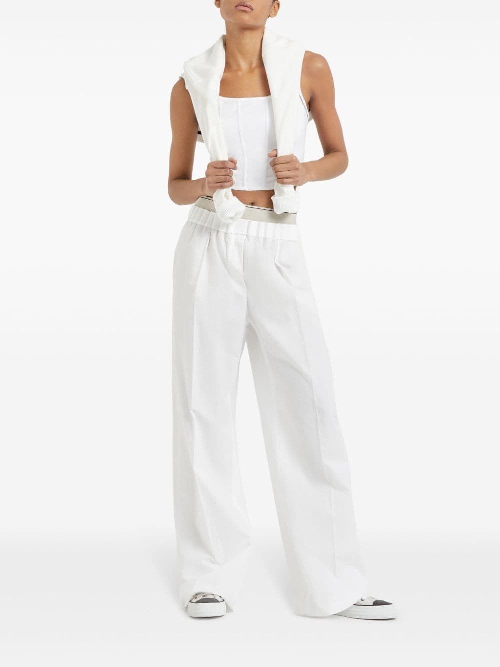 Brunello Cucinelli o1y0825 Bustier in White Size XS / US 0-2 / IT 36-38 - 5 Thumbnail