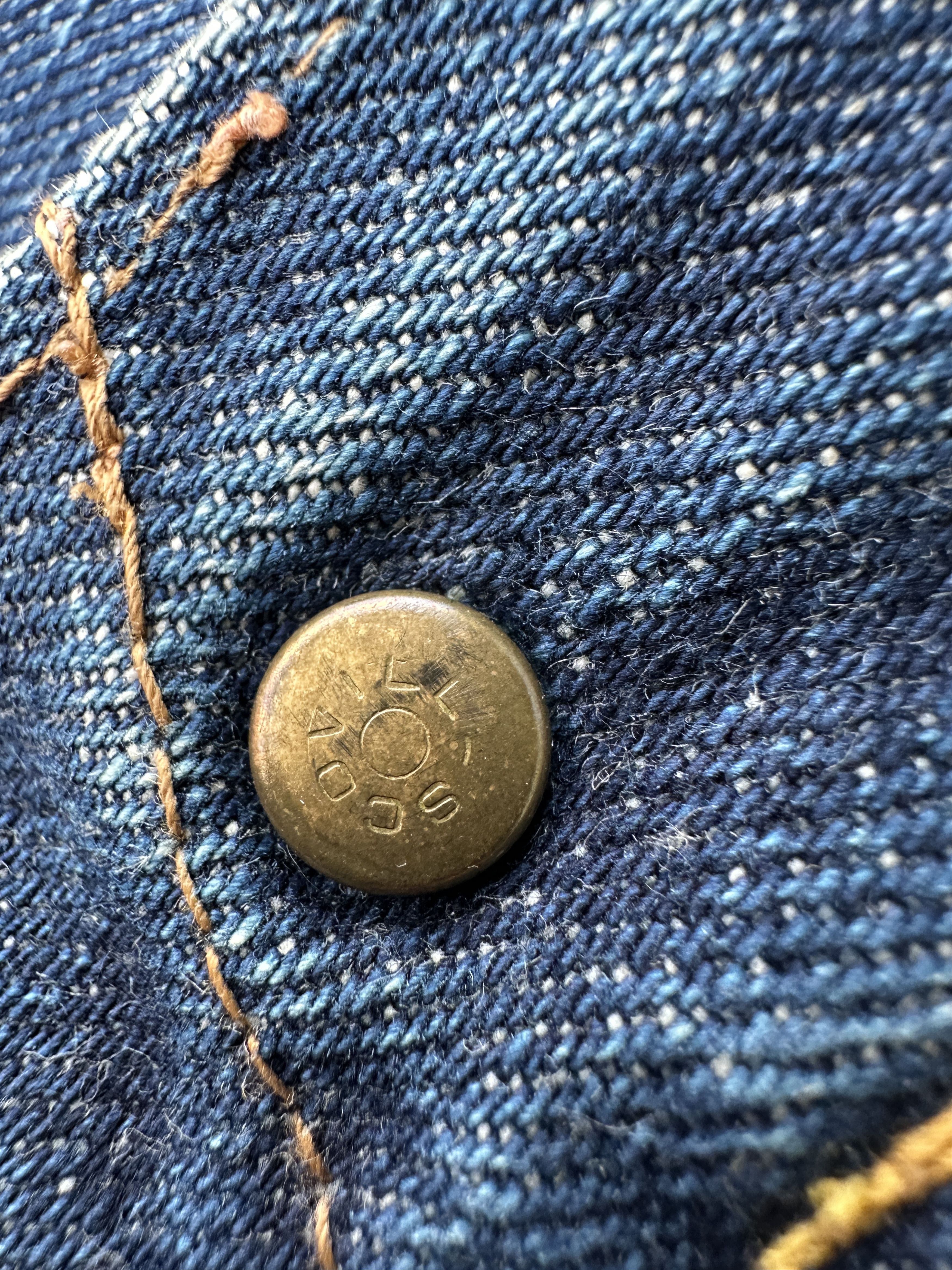 Evisu Buckle Back No2 2000s Selvedge seagulls back cinch denim 501 Size US 35 - 16 Thumbnail