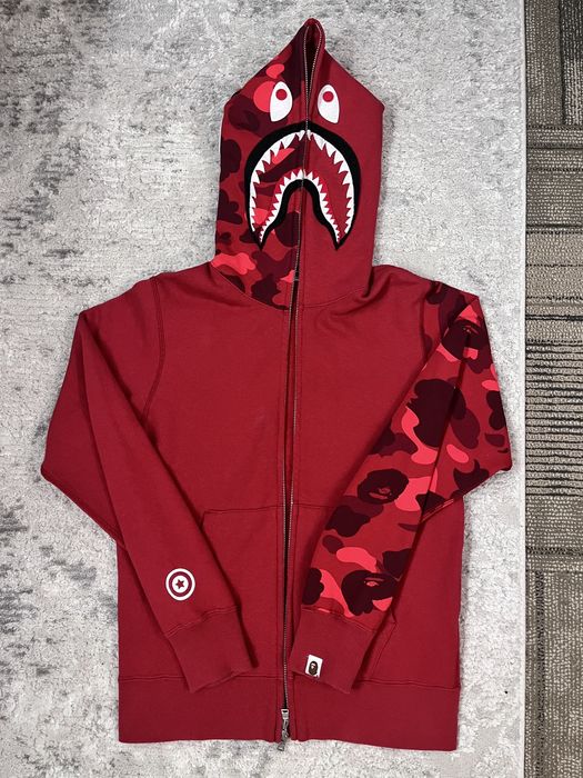 Bape Color Camo Shark Full Zip Hoodie Grailed