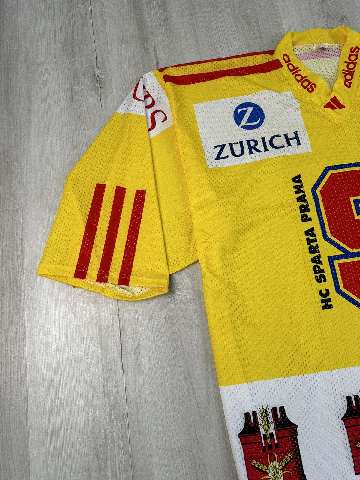 Adidas HC Sparta Praha Adidas Vintage European Hockey Jersey Size US XXL / EU 58 / 5 - 3 Thumbnail