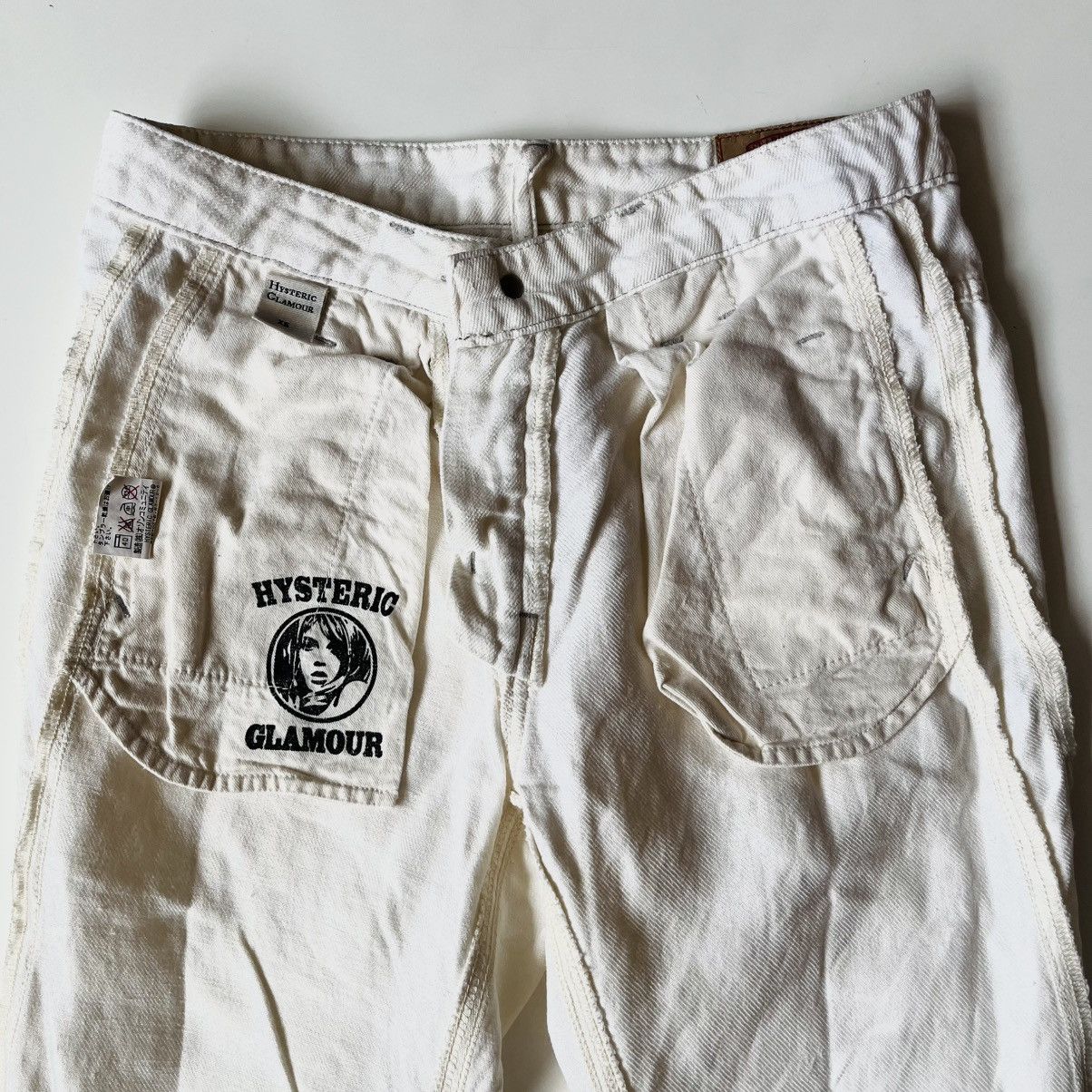 Hysteric Glamour Vinatage Hysteric Glamour White Denim Pants Size US 27 - 2 Thumbnail