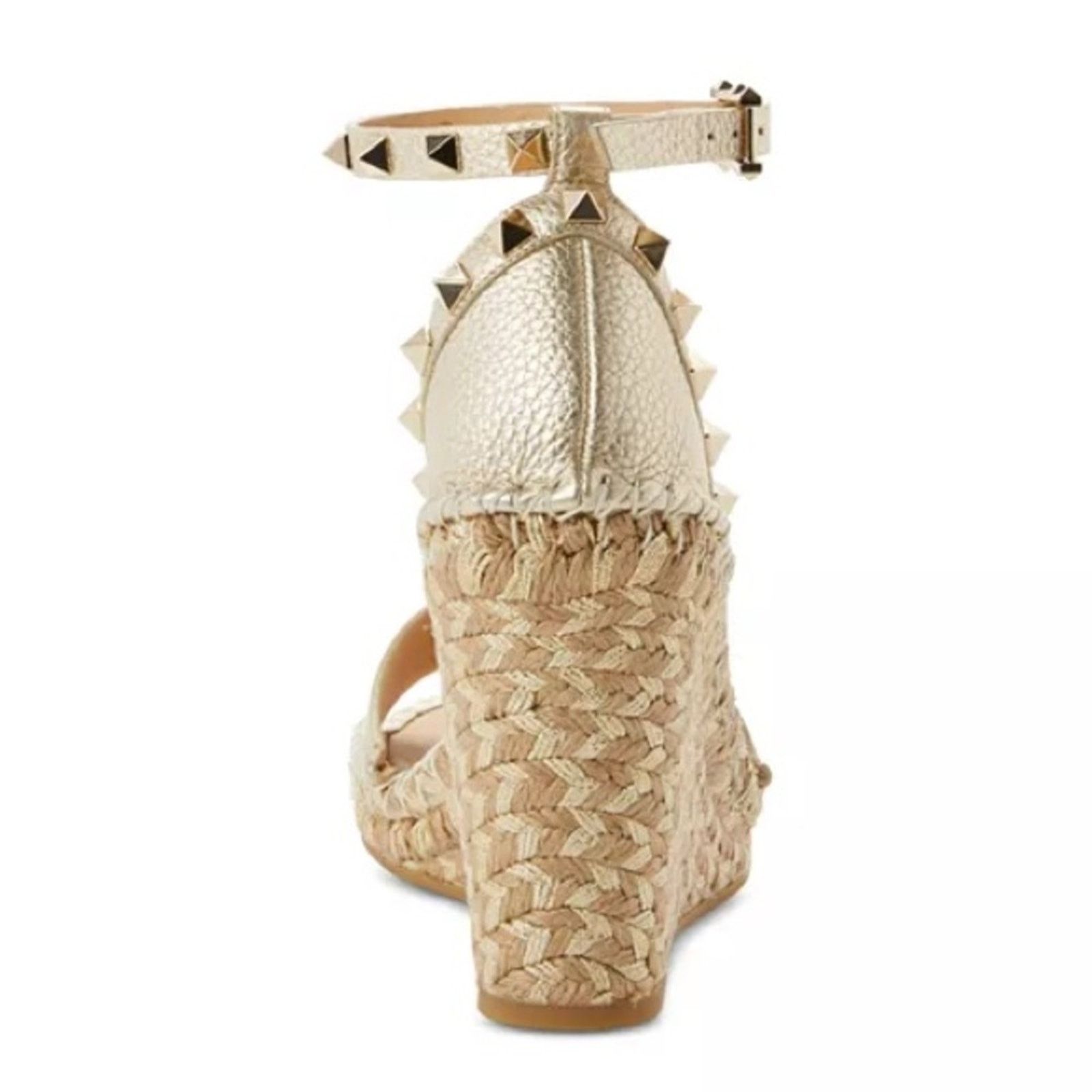 Valentino Valentino Pyramid Studded Espadrille Wedge Heel Sandals 37 Size US 7 / IT 37 - 3 Thumbnail
