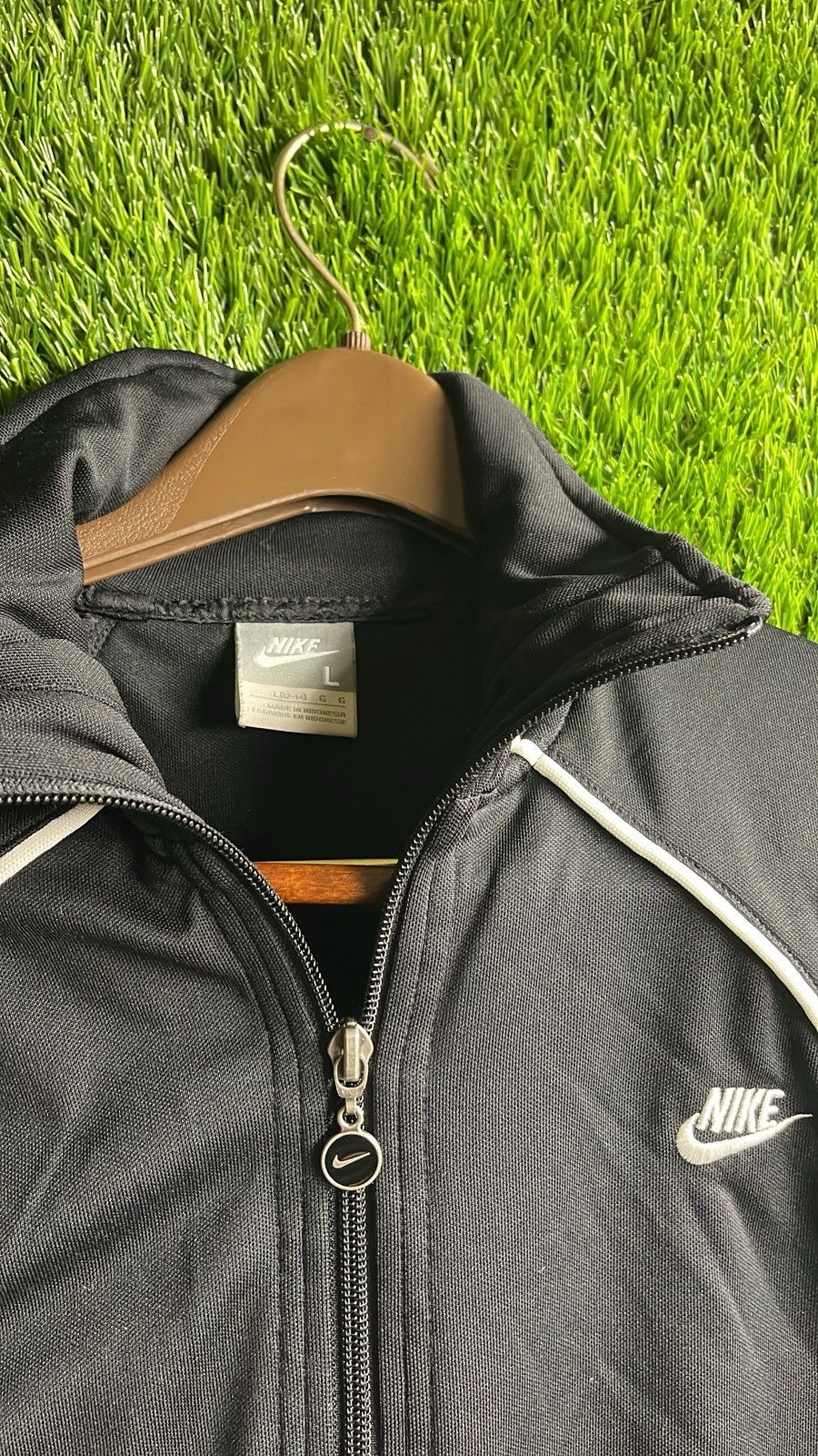 Nike Vintage y2k Nike black track jacket Size L / US 10 / IT 46 - 2 Thumbnail
