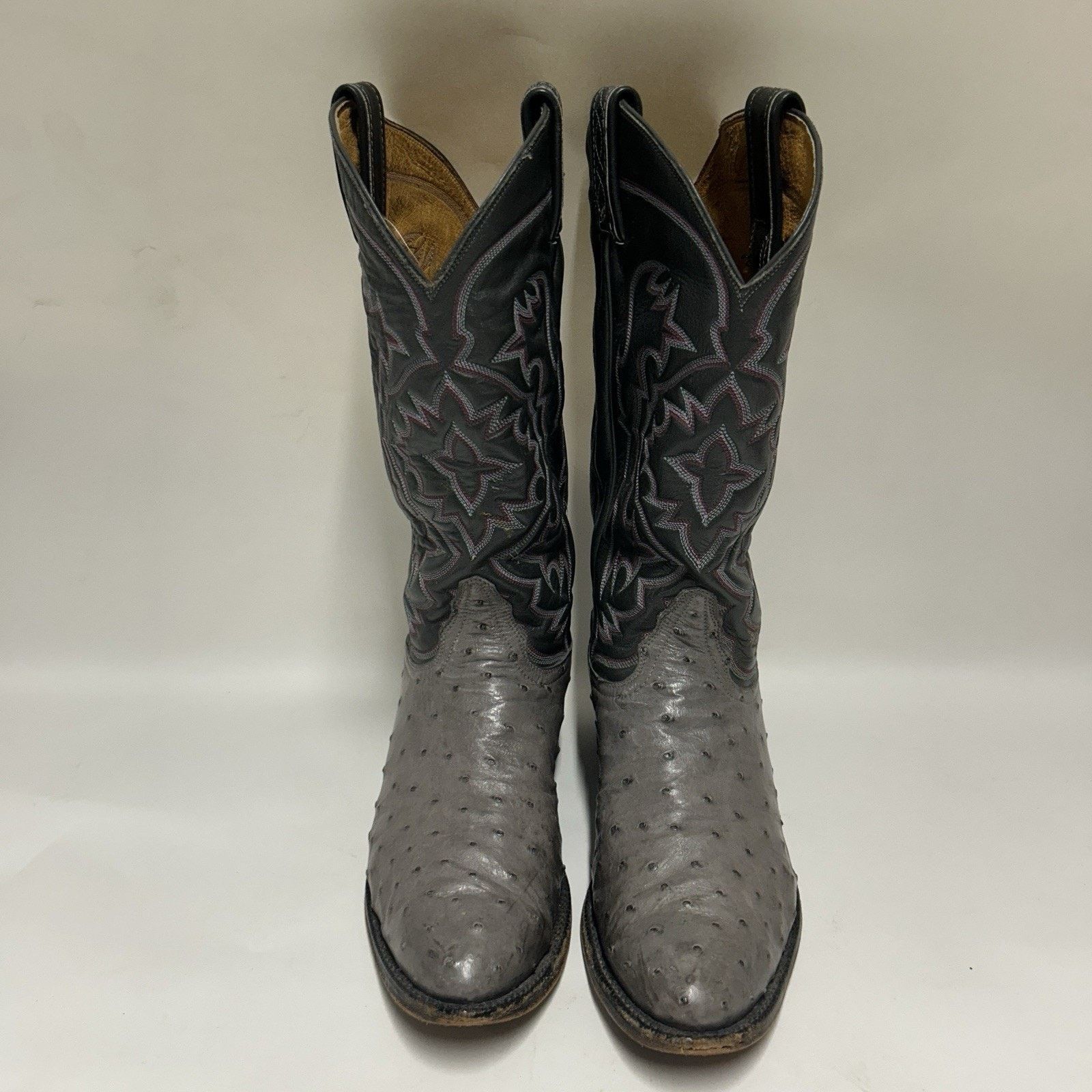Tony Lama Tony Lama El Rey Gray Full Quill Ostrich Cowboy Boots Size US 8.5 / EU 41-42 - 2 Thumbnail