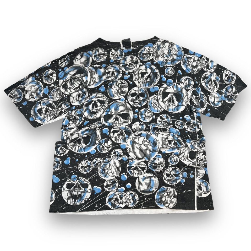 Image of Vintage Skull Bubbles T-Shirt in Black, Men's (Size XL)