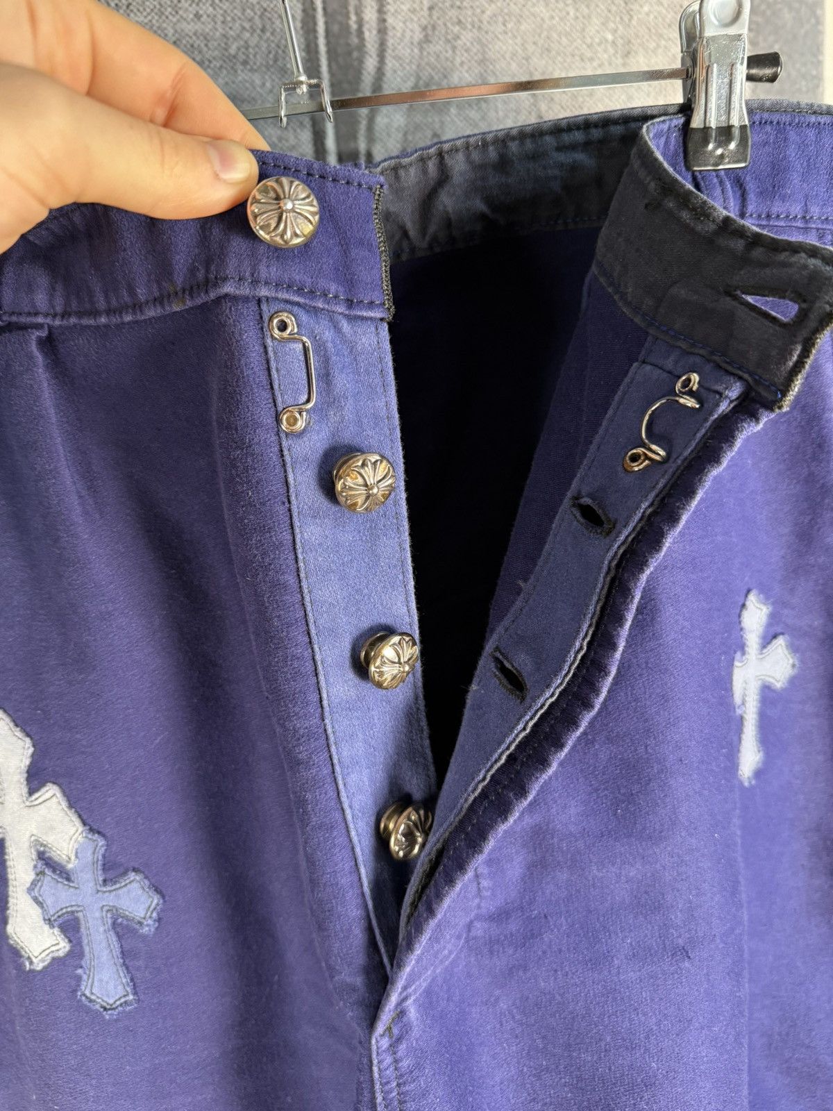 Chrome Hearts 🚭1/1 GRAIL🚭19 CROSS PATCH SERVICED 1950'S FRENCH CHORE PANTS Size US 38 / EU 54 - 11 Thumbnail