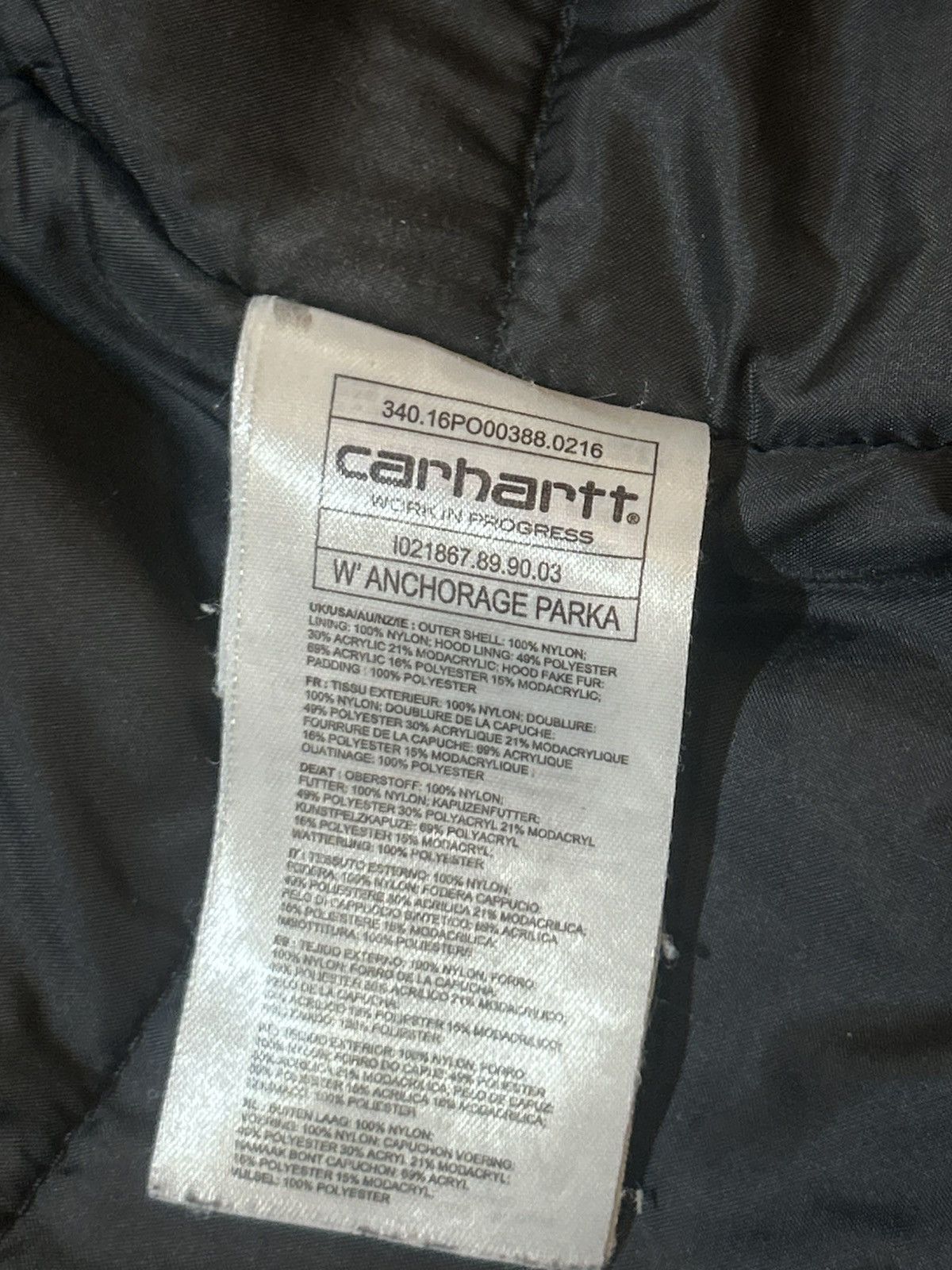 Carhartt Carhartt WIP W’ Anchorage Parka Black – Fur Hood – Size S Size US S / EU 44-46 / 1 - 11 Thumbnail