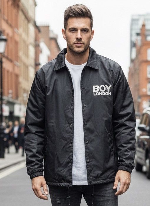 Boy London BOY LONDON Big Logo Coach Jacket Black Rare Vintage Size US M / EU 48-50 / 2 - 3 Thumbnail