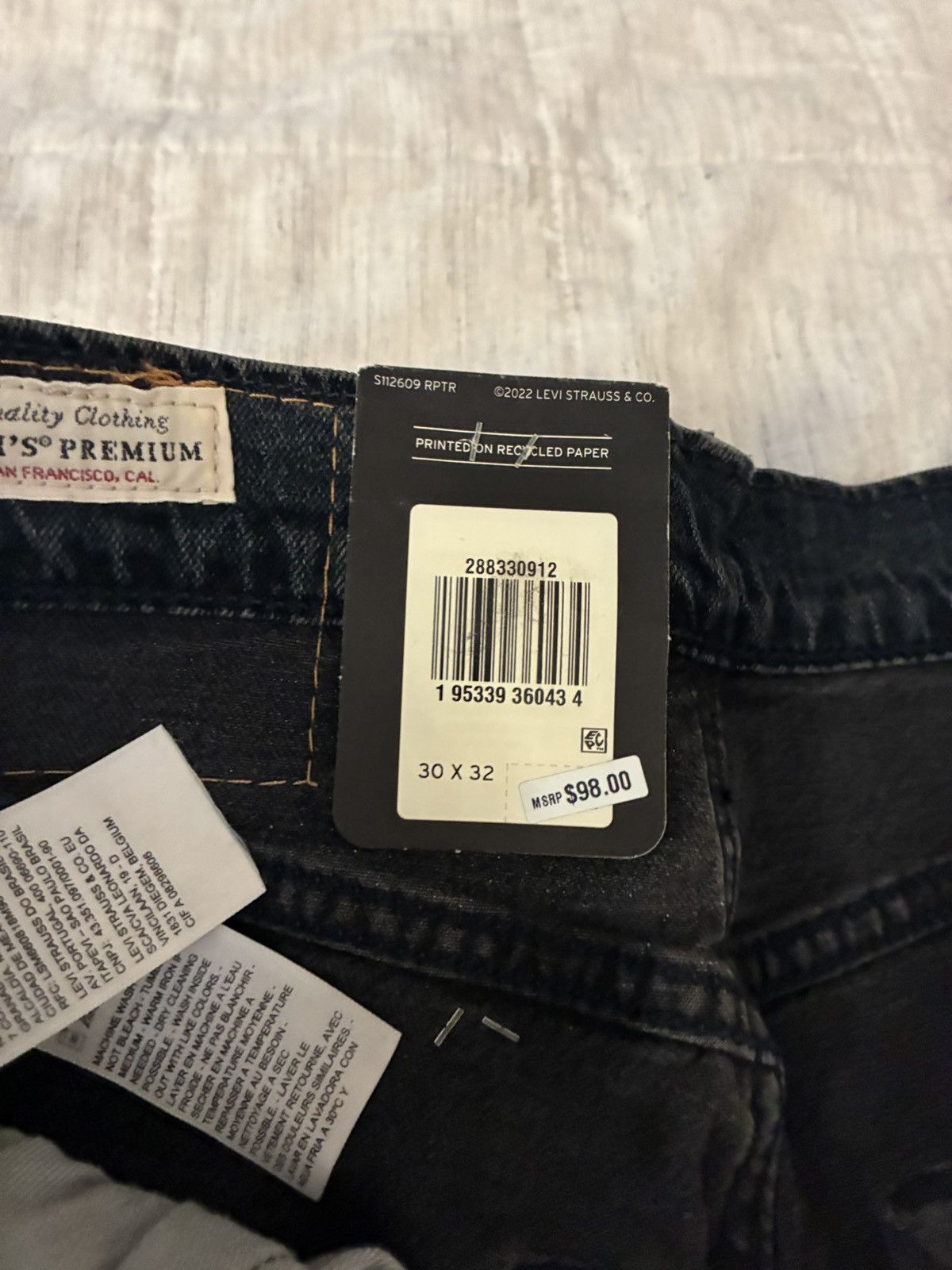 Levi's NEW Levi’s 512 Jeans 30x32 “Shade Wanderer” 28833-0912 Size US 30 / EU 46 - 3 Thumbnail