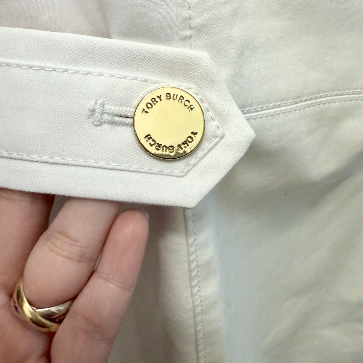 Tory Burch Tory Burch White Dress Size L / US 10 / IT 46 - 7 Thumbnail