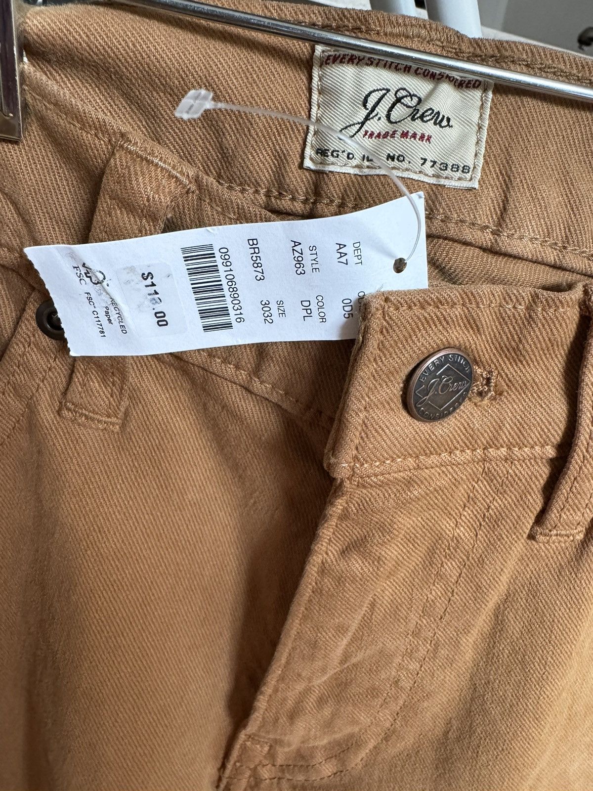 J.Crew 484 SLIM-FIT GARMENT-DYED FIVE POCKET PANT Size US 30 / EU 46 - 3 Thumbnail