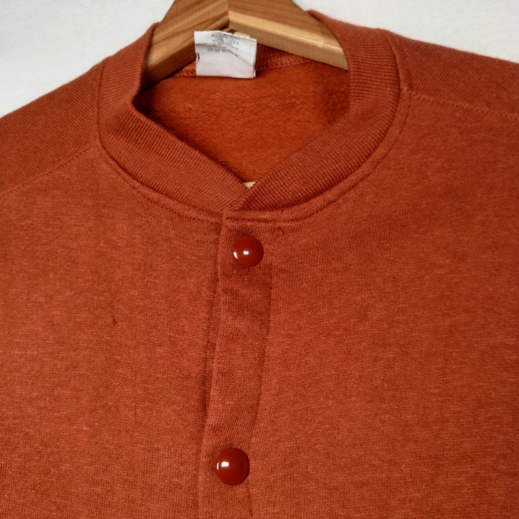 Rusty VINTAGE Sweatshirt Vest Men Medium Rust Orange Cardigan Snap Up Pocket Knit Sleeveless Size US M / EU 48-50 / 2 - 7 Thumbnail