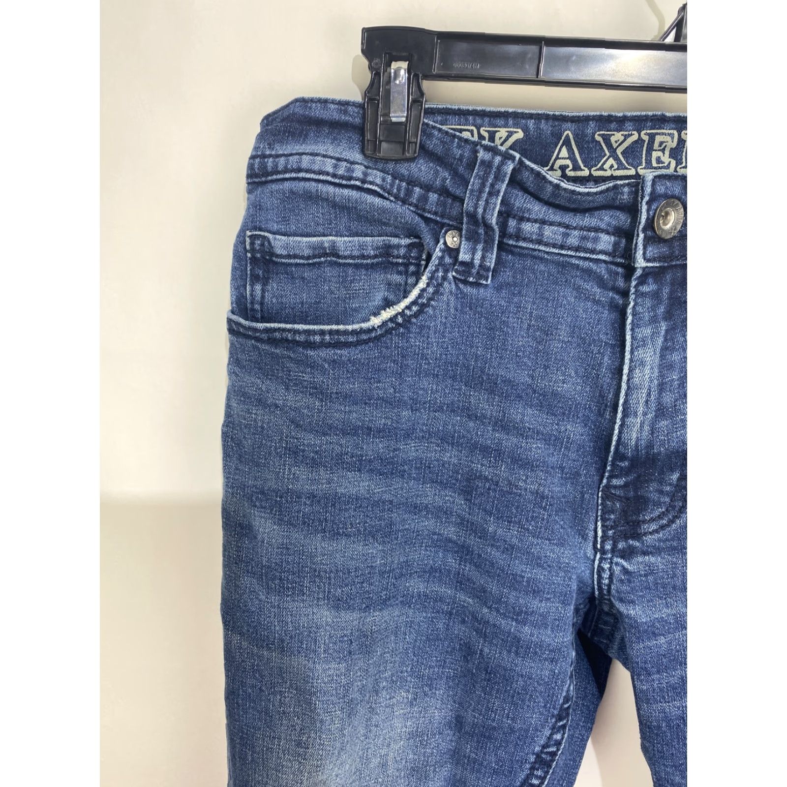 Denime TK Axel Slim Stretch Boot Cut Jeans Mens 32x30 Light Blue Denim Wash Pants Slim Fit 5-Pocket Zip Button Regular Rise Mid Modern Size US 32 / EU 48 - 3 Thumbnail