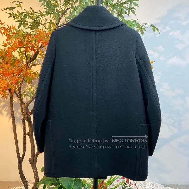 Hermes Horn Button Woolen Overcoat