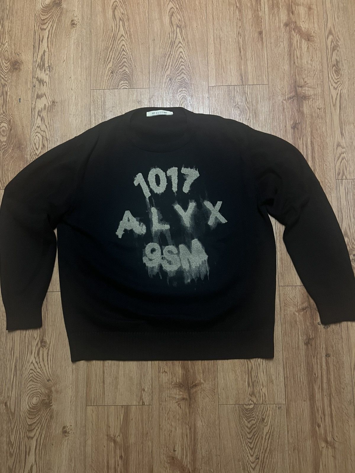 image of 1017 Alyx 9Sm x Alyx Black Treated Sweater, Men's (Size Large)