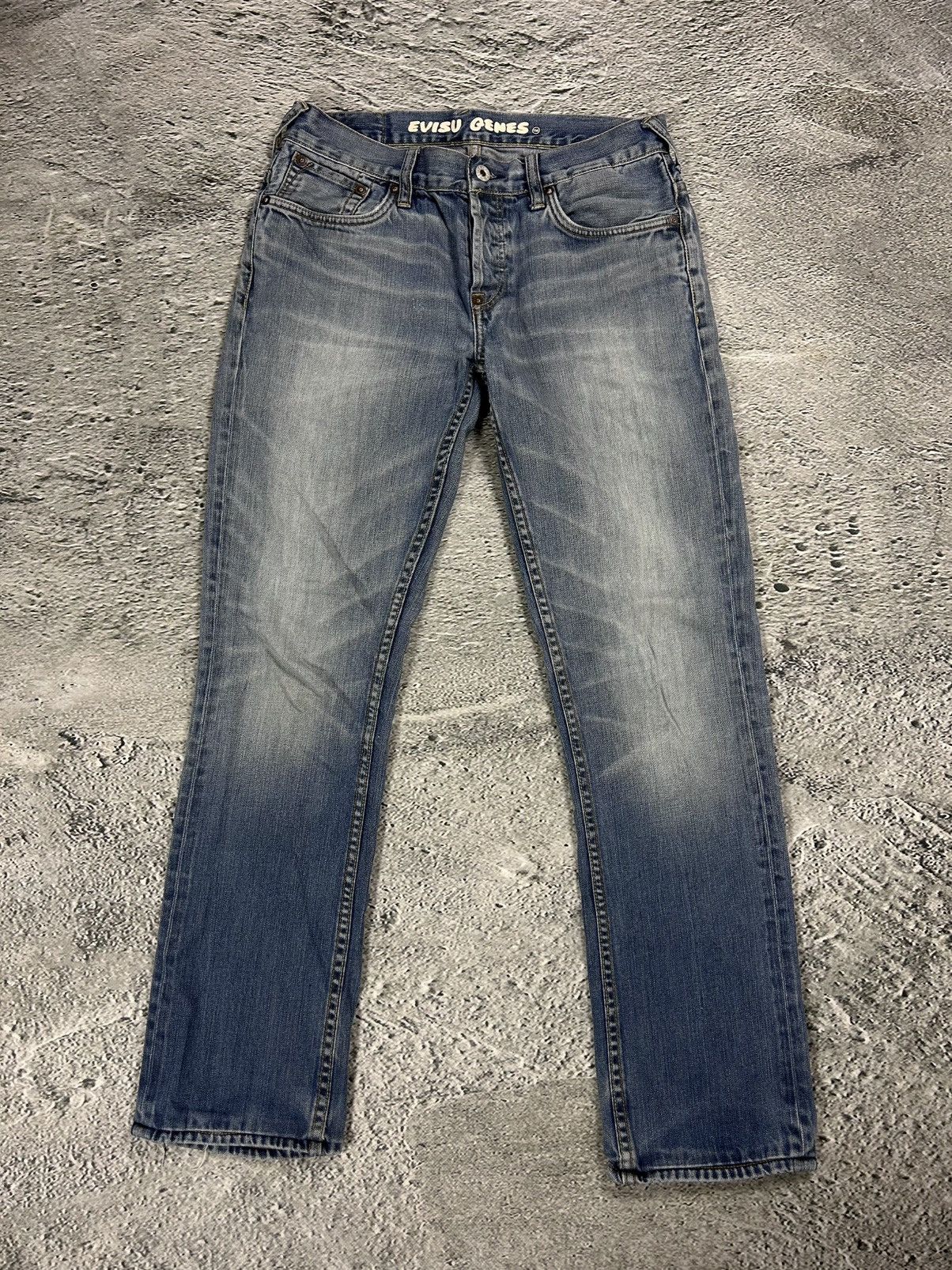 Evisu Evisu Genes jeans vintage denim baby blue white seagull Y2K Size US 29 - 5 Thumbnail