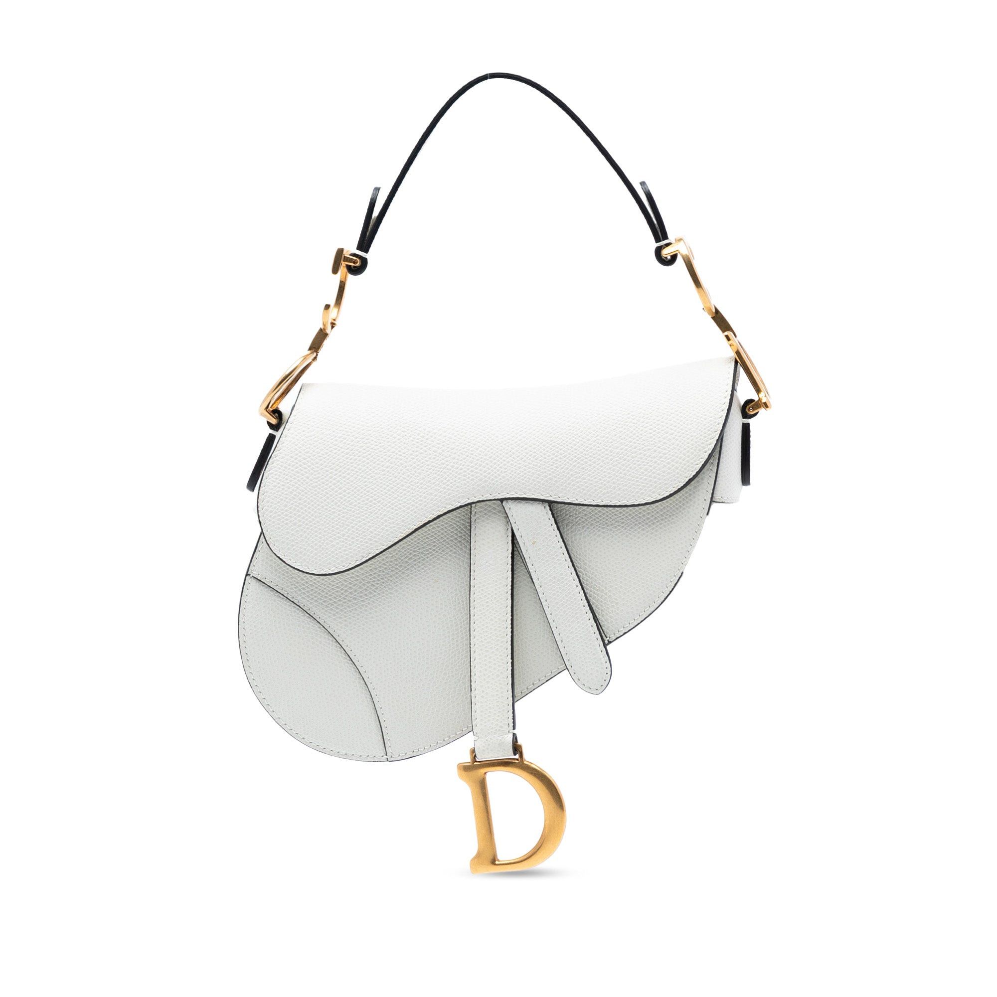 Mini Grained Calfskin Saddle Bag