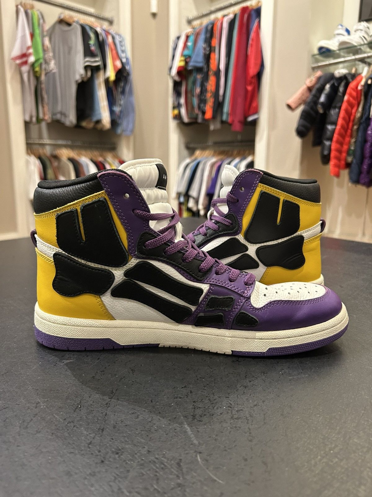 Amiri Amiri Bone High - Purple/Yellow Size US 9 / EU 42 - 4 Thumbnail