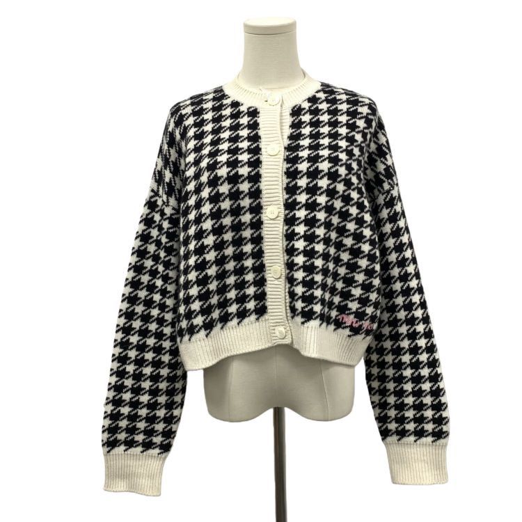 Miu Miu Miu Miu Houndstooth Cashmere Cardigan Size 40 Size S / US 4 / IT 40 - 1 Thumbnail
