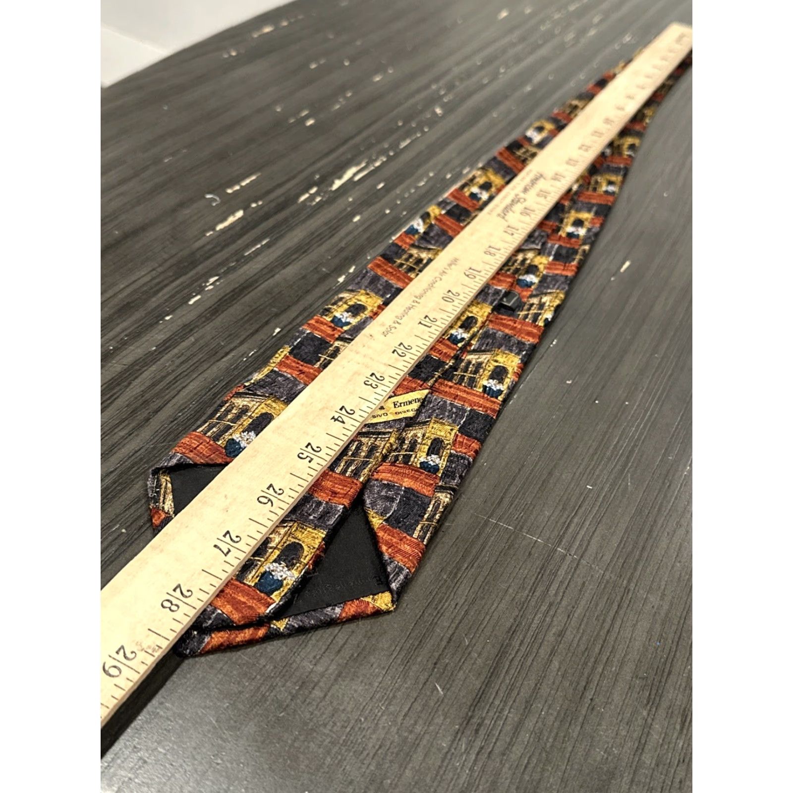 Ermenegildo Zegna ERMINOGLIDO ZEGNA Men's Silk Tie Geometric Pattern Multicolor Classic Italy One Size Size ONE SIZE - 3 Thumbnail