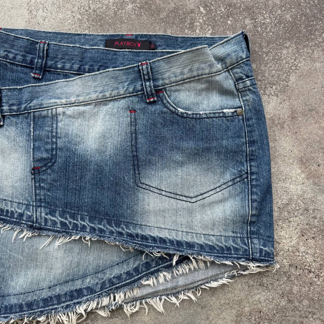 20471120 × Japanese Brand Playboy Vintage Washed Skirt Size 30" / US 8 / IT 44 - 2 Thumbnail