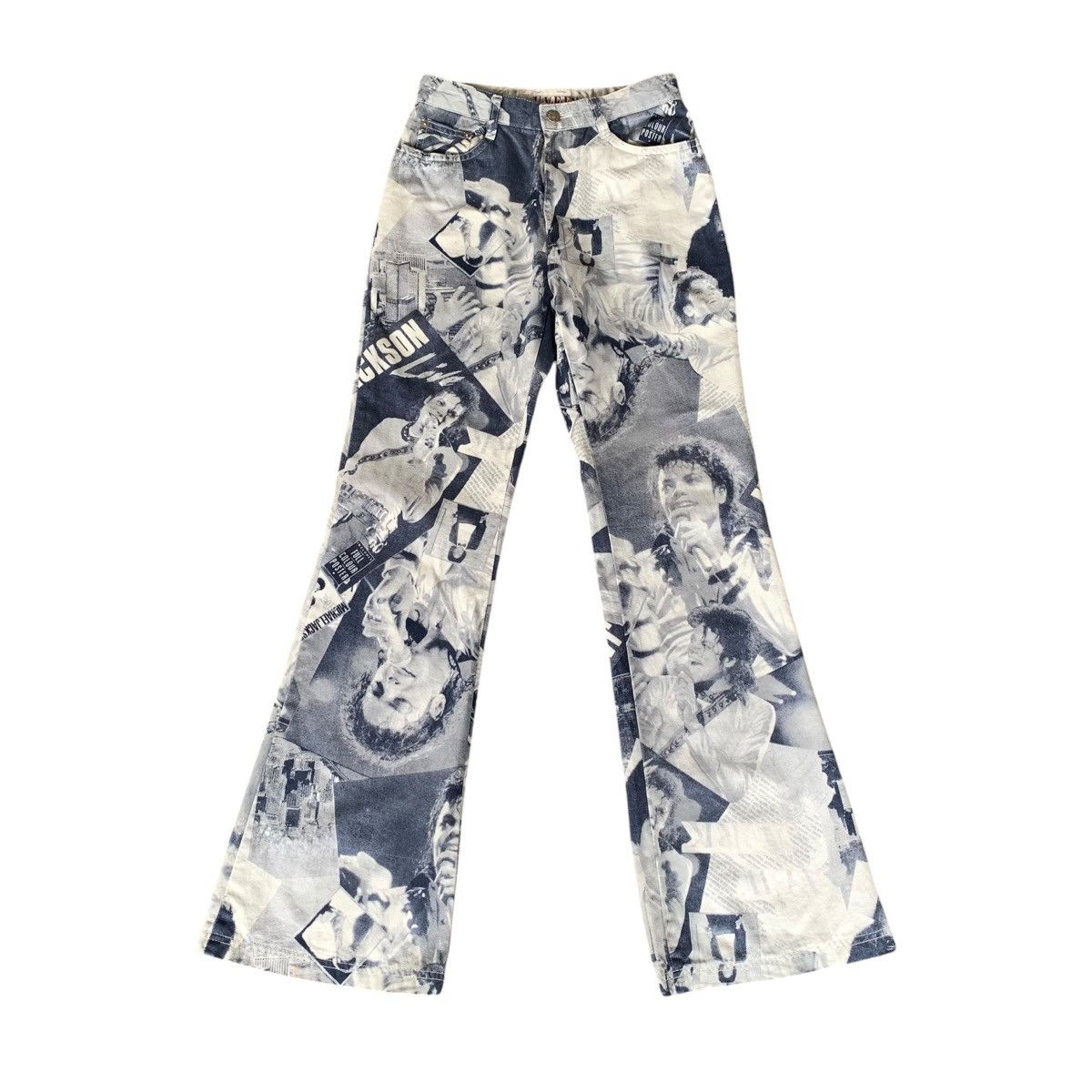 If Six Was Nine × Japanese Brand Uveex jeans Flare pants full print michael jackson art Size US 26 / EU 42 - 3 Thumbnail