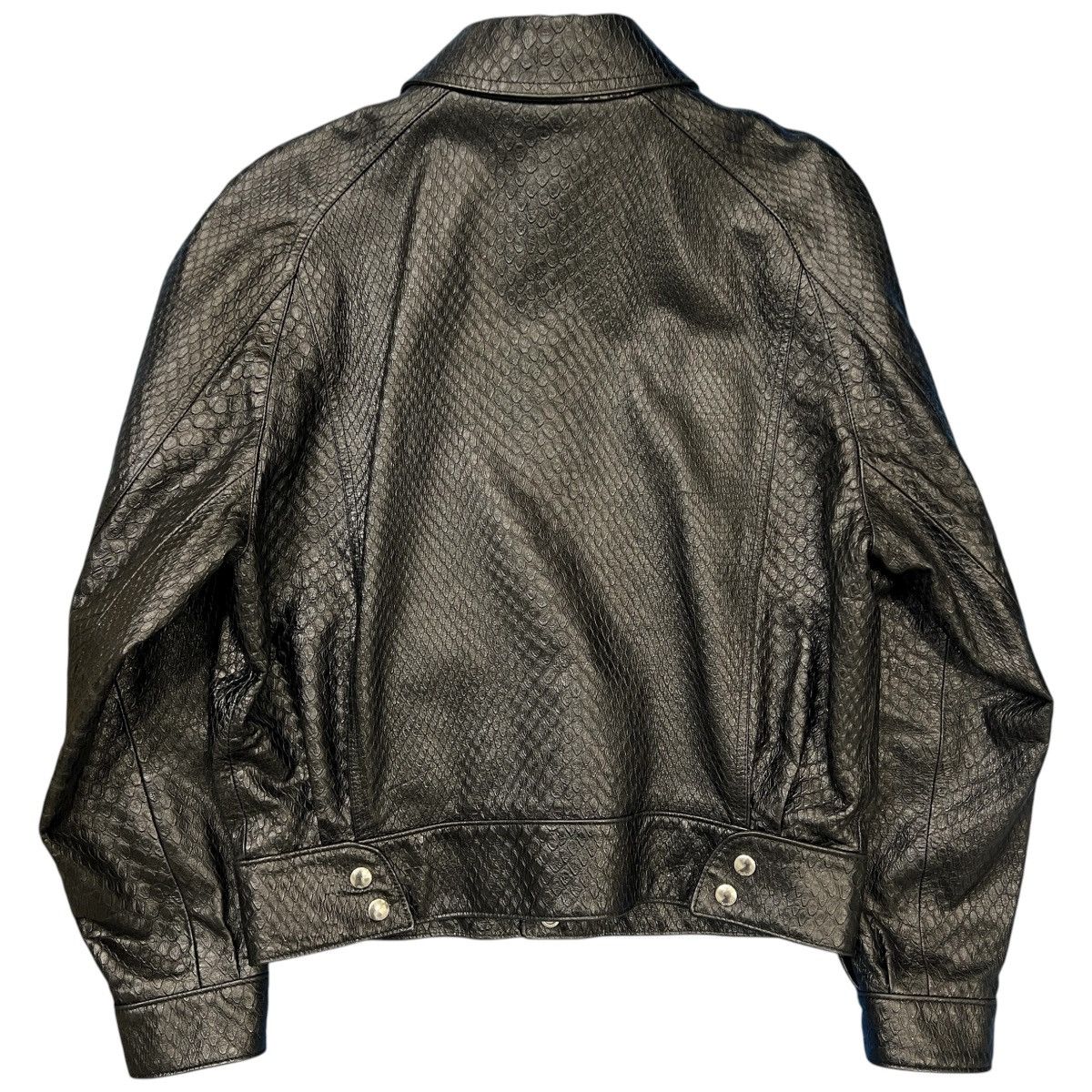 Celine CELINE 2019AW HEDI SLIMANE Python Embossed Leather Jacket Size US M / EU 48-50 / 2 - 6 Thumbnail