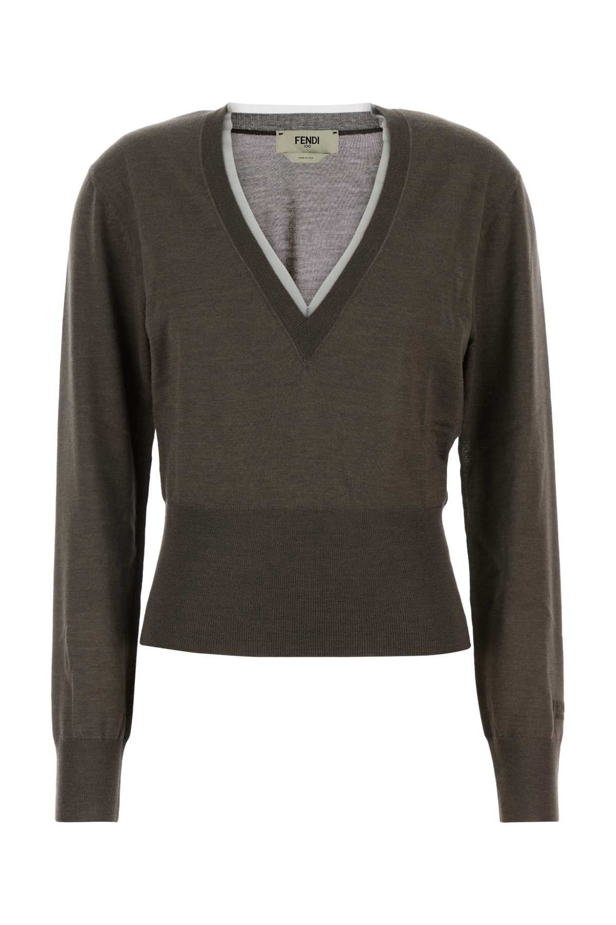 Fendi Dove Grey Cashmere Blend Sweater Size S / US 4 / IT 40 - 1 Thumbnail