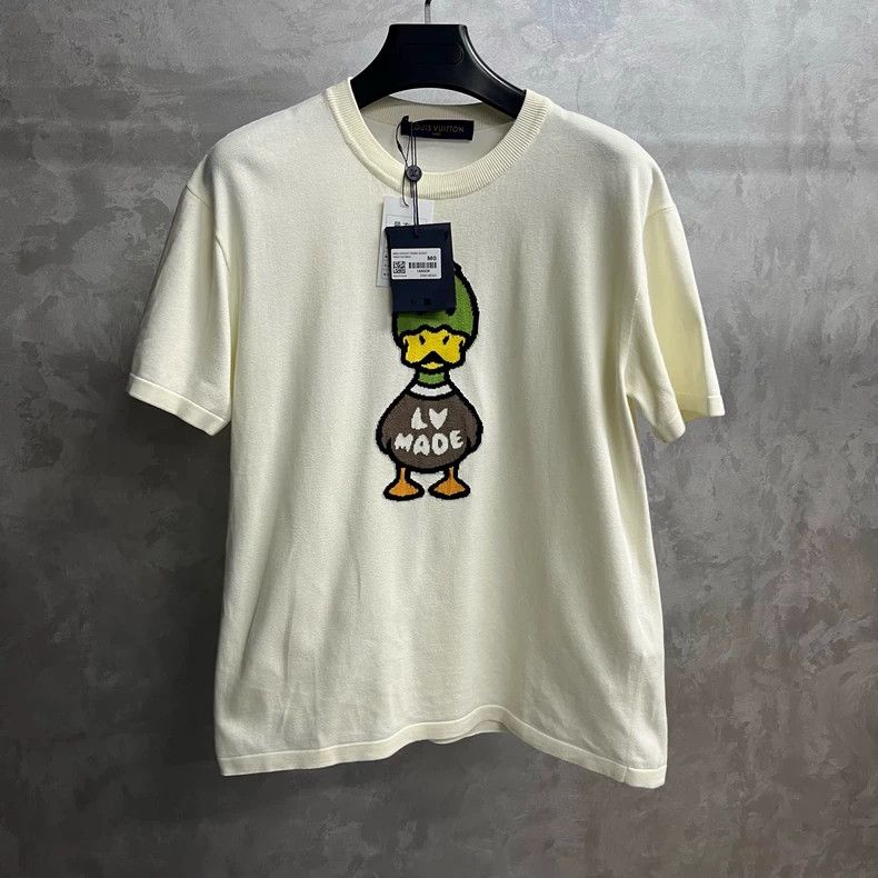 Louis Vuitton Louis Vuitton White Straight Crew Neck Logo Printed Pullov Size US M / EU 48-50 / 2 - 1 Thumbnail